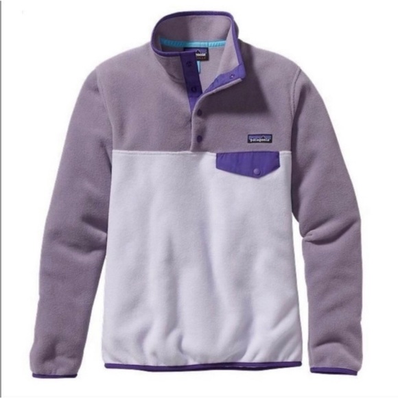 Patagonia Synchilla Snap T Fleece Pullover in Tundra Purple - Size Medium - Rare